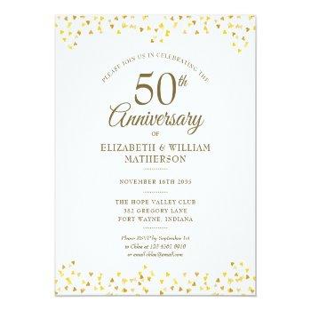 Small Budget 50th Anniversary Gold Hearts Front View