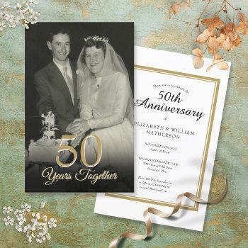 Small Budget Any Year Wedding Anniversary Photo Invite Front View