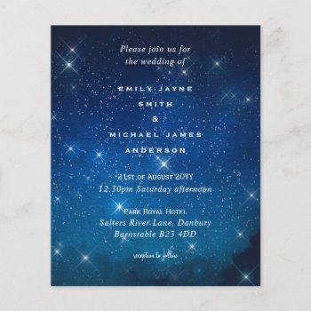 Small Budget Blue Starry Night Sky White Stars Wedding Front View