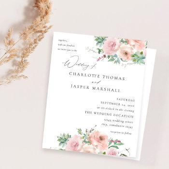 Small Budget Blush Pink Floral & Succulent Wedding V2 Front View