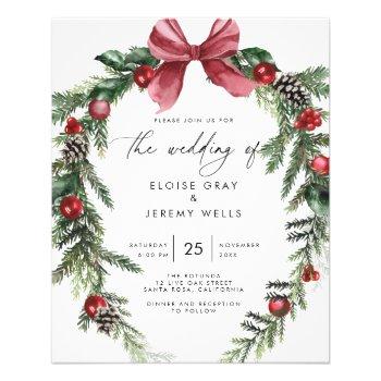 Small Budget Christmas Wedding  Flyer Front View