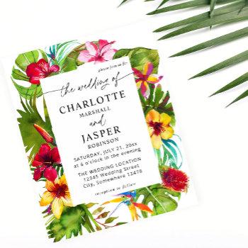 budget colorful tropical floral flyer