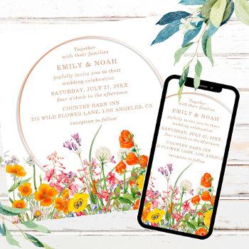 Small Budget Colorful Wild Flowers Country Boho Wedding Front View