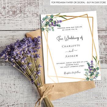 Small Budget Eucalyptus Lavender Geo Wedding Front View