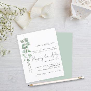budget eucalyptus wedding happily ever after party