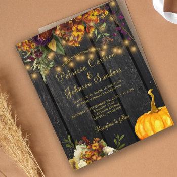 Small Budget Fall Floral Wedding Barn Wood Front View