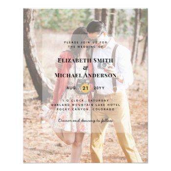 Small Budget Flyer Paper Photo Wedding Front View