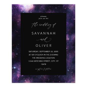 budget galaxy outer space wedding flyer