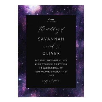 Small Budget Galaxy Outer Space Wedding Flyer Front View