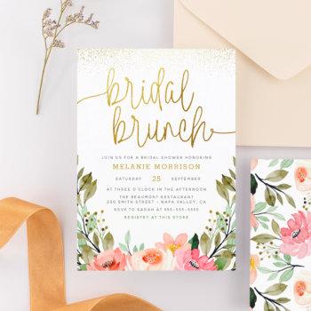 Small Budget Gold Blush Pink Floral Baby Brunch Shower Front View