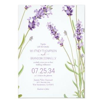 Small Budget Lavender Floral Wedding Front View