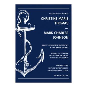 Small Budget Nautical Navy Anchor Wedding Front View