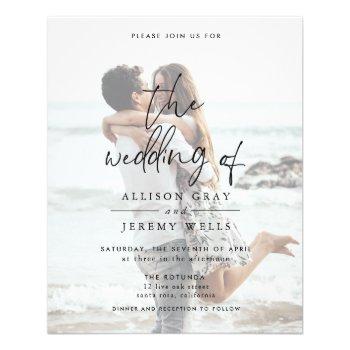 budget photo wedding invitation flyer