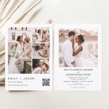 Small Budget Qr Code Calligraphy Wedding  Flyer Front View