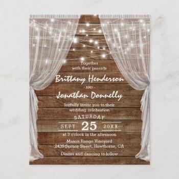Small Budget Rustic Barn Wedding Invites Front View