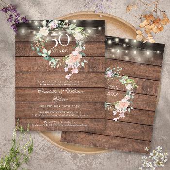Small Budget Rustic Floral 50th Anniversary Front View