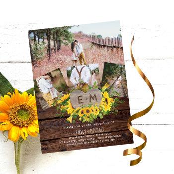 Small Budget Rustic Photo Sunflowers Wedding Front View