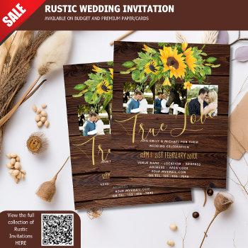 Small Budget Rustic Sunflowers Photo Wedding Front View