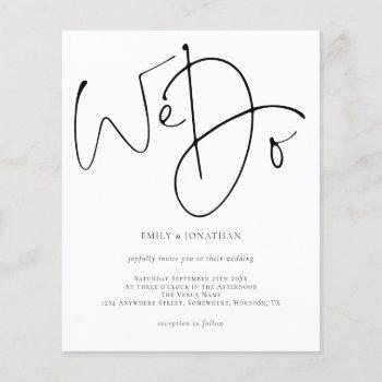 budget script we do simple wedding invitation