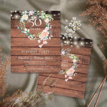 Small Budget Surprise Party 50th Anniversary Rustic Front View