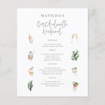 budget watercolor bachelorette weekend itinerary