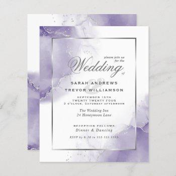 budget wedding amethyst purple silver abstract