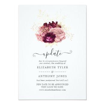 Small Burgundy, Blush Pink And Gold Wedding Update Front View