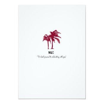 Small Burgundy Thailand Wedding Passport Save The Date Back View