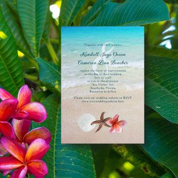Small By The Sea Tropical Destination Wedding Invites Front View