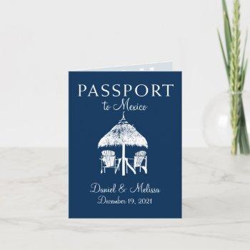 Small Cabo San Lucas Mexico Passport Save The Date Front View