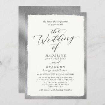Small Calligraphy With Silver Edge Luxurious Wedding Front View