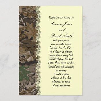Small Camo Camouflage Wedding Front View