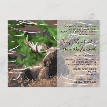 Small Camo Moose Hunting Theme Wedding Front View