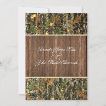 Small Camo Rustic Wedding Front View