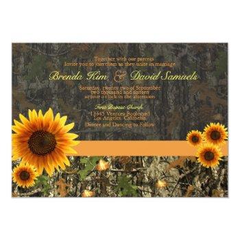 Small Camo Sunflowers Wedding Front View