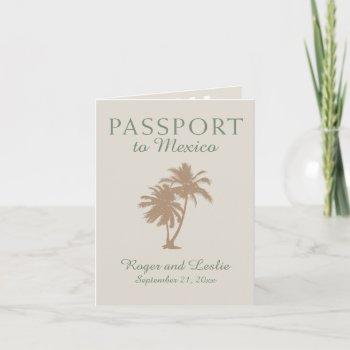 cancun mexico wedding passport invitation