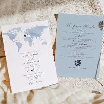 carmen destination blue map wedding details invita invitation