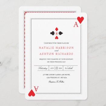 casino wedding invite