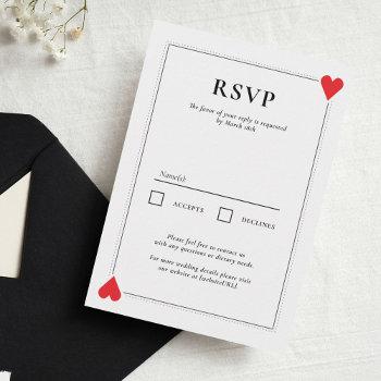 Small Casino Wedding Rsvp Front View