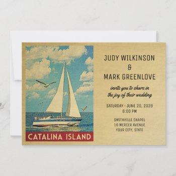 Small Catalina Island Wedding  Sailboat Front View