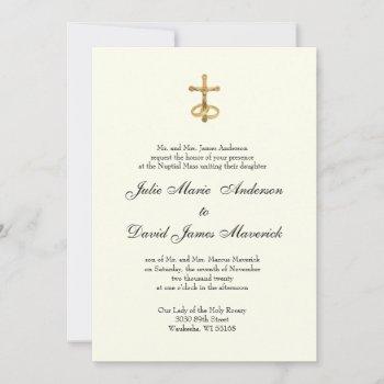 catholic classic elegant religious wedding invitat invitation