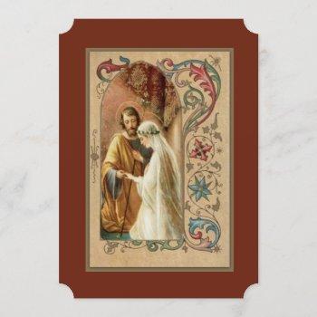 catholic traditional bridal wedding invitation