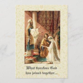 catholic traditional bridal wedding invitation