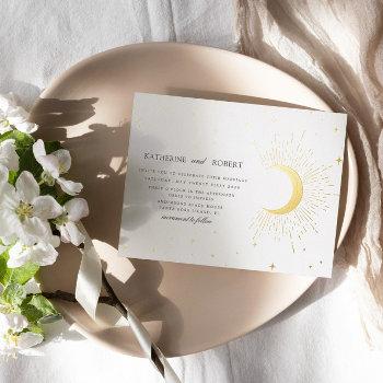 Small Celestial Midnight Silver Stars Wedding Foil Front View