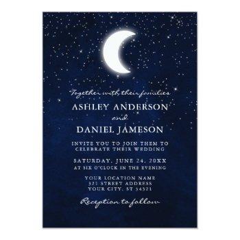 Small Celestial Moon And Stars Round Photo Wedding Front View