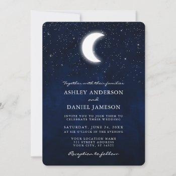 Small Celestial Moon And Stars Wedding Front View