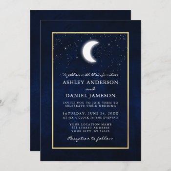 Small Celestial Moon Stars Gold Photo Wedding Front View