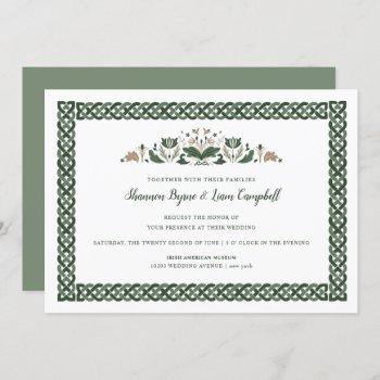 celtic knot | modern floral irish wedding invitation