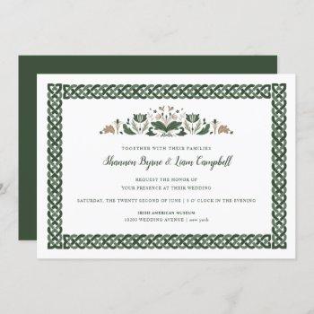 celtic knot | modern floral irish wedding invitation