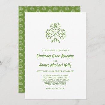 Small Celtic Knot Shamrock Wedding Front View